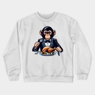 Happy Thanksgiving Monkey Crewneck Sweatshirt